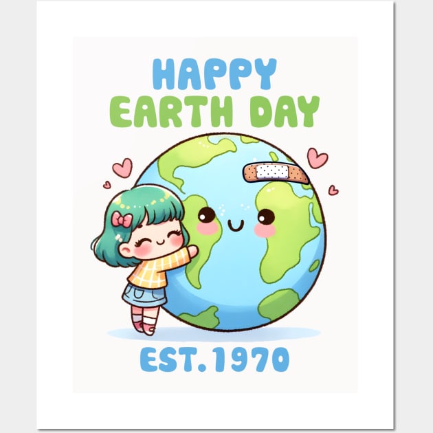 Happy Earth day Wall Art by MZeeDesigns